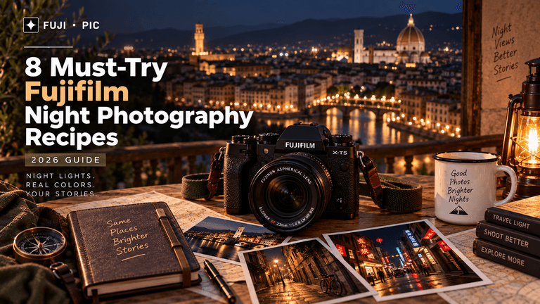 Fujifilm night photography recipes for neon and city lights