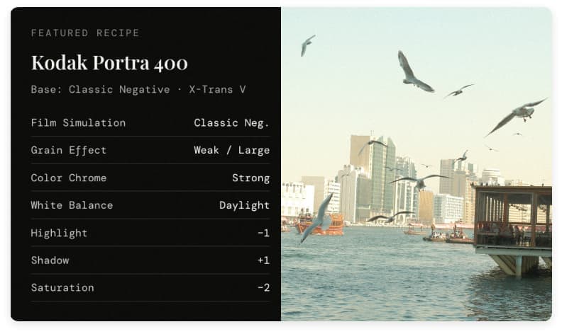 Featured recipe, Kodak Portra 400